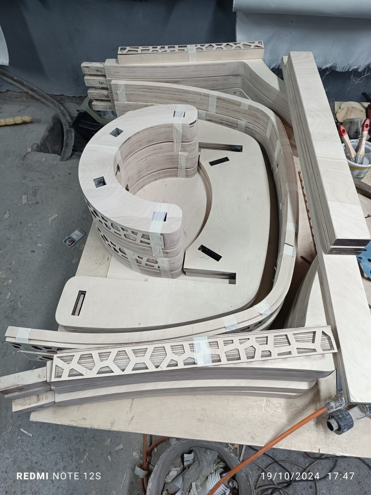 Living Room Table Laser Cut Plywood 3D print model_10