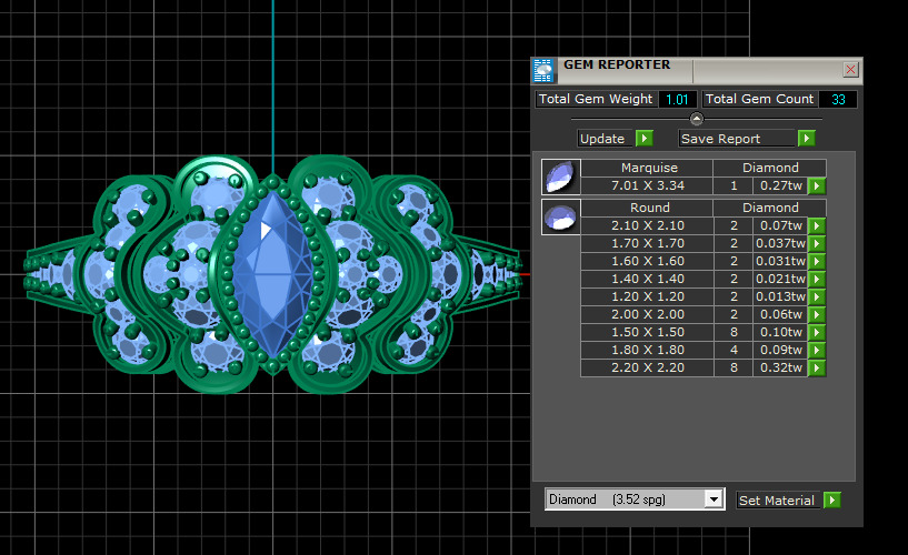 LUXURY ENGAGEMENT RING 3D PRINTABLE MODEL  3D print model_7