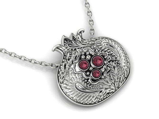Pomegranate pendant Gold 