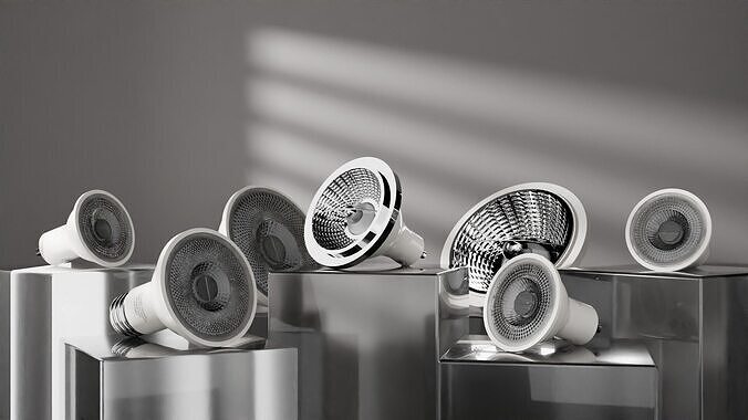 7 LED Spotlight Bulbs Pack Free 3D model