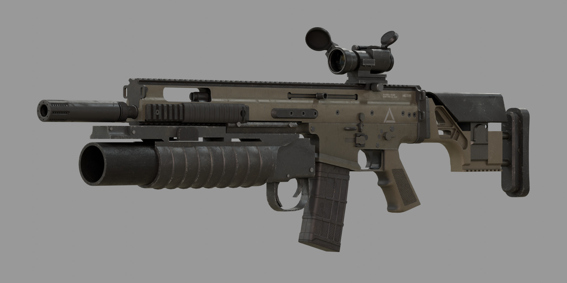 SCAR H-TPR Modular BIG Pack 3D model_8