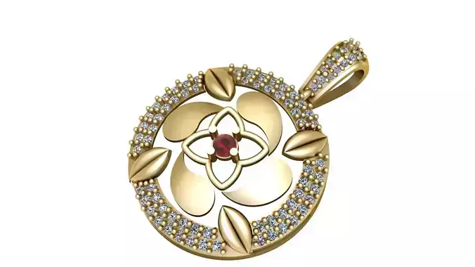 OVAL CUT PENDANT 3D PRINTABLE MODEL 