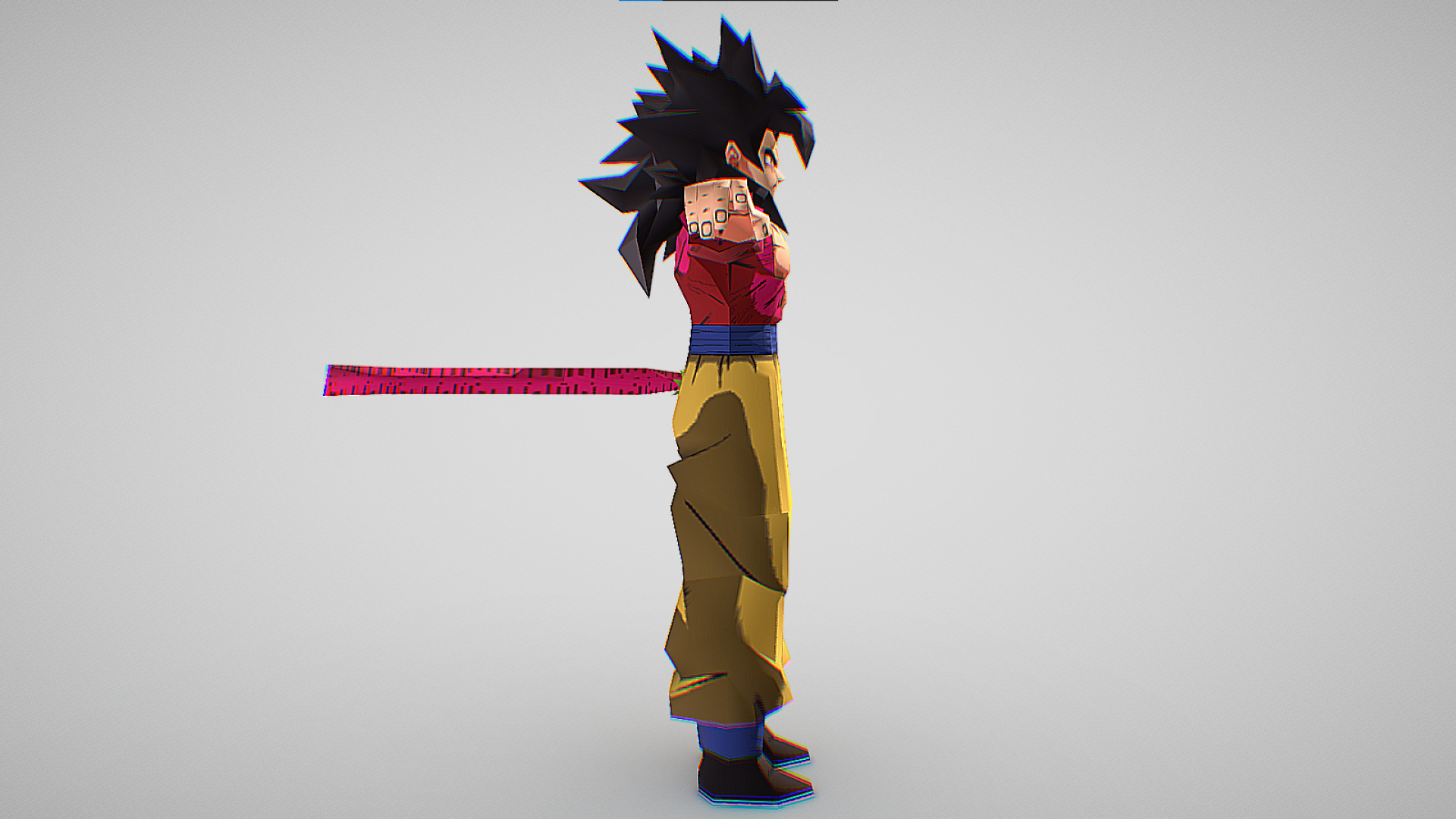 Goku Super Saiyan 4 - Dragon Ball Z - Shin Budokai  3D model_5