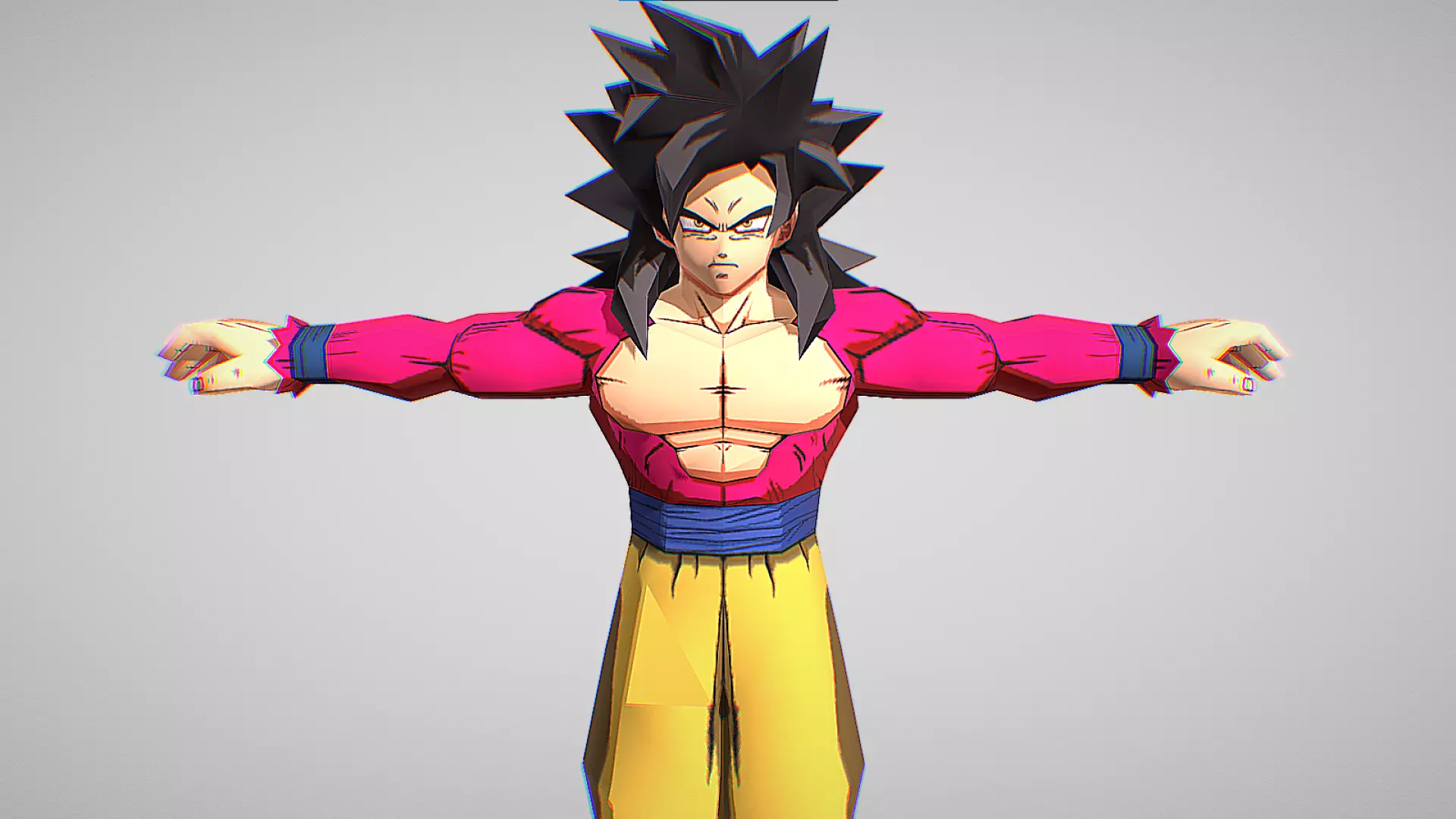 Goku Super Saiyan 4 - Dragon Ball Z - Shin Budokai  3D model_0