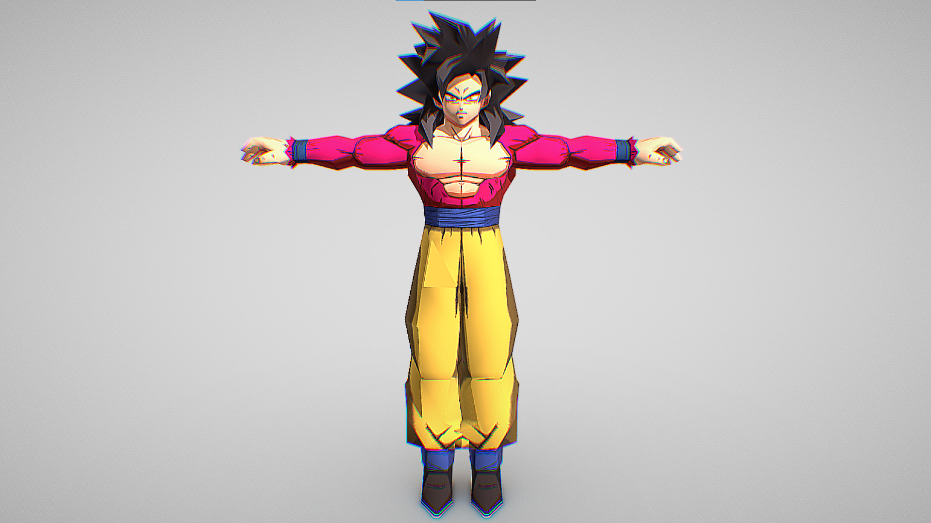 Goku Super Saiyan 4 - Dragon Ball Z - Shin Budokai  3D model_1
