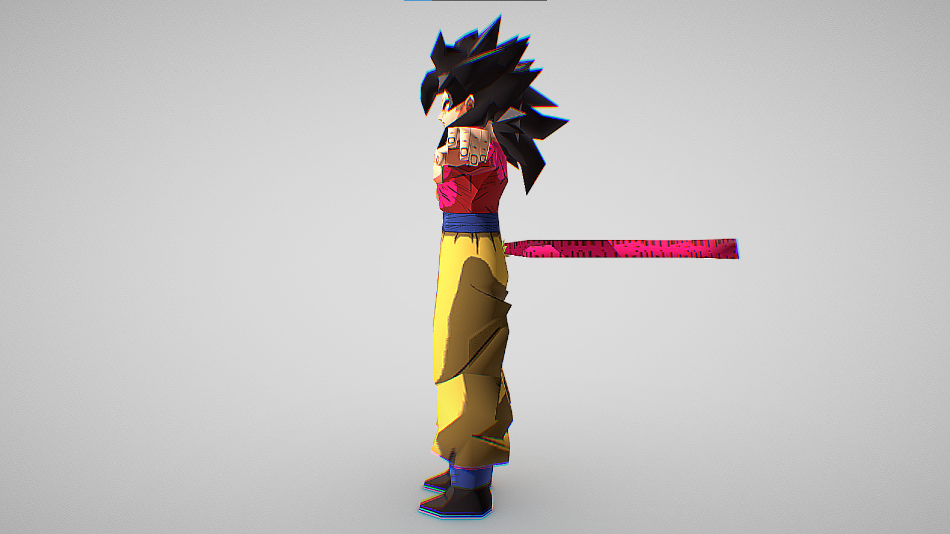 Goku Super Saiyan 4 - Dragon Ball Z - Shin Budokai  3D model_4