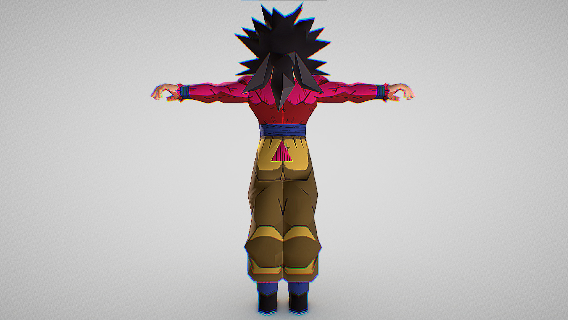 Goku Super Saiyan 4 - Dragon Ball Z - Shin Budokai  3D model_3