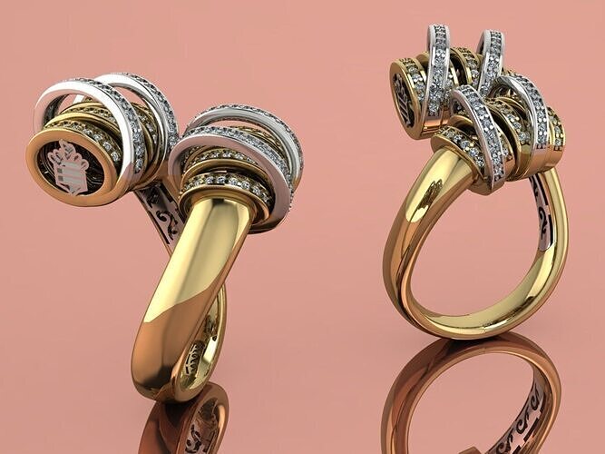 Luxury Ring Gold 3D print model