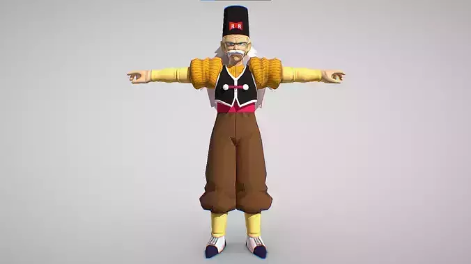 Dr-Gero - Android 20 - Dragon Ball Z - Budokai Low-poly 3D model