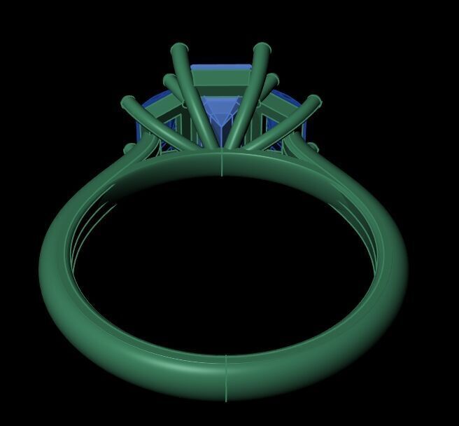 Three Diamond Ring 31 3D print model_6