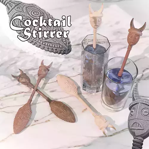 Cocktail Stirrer RoZ 3D print model