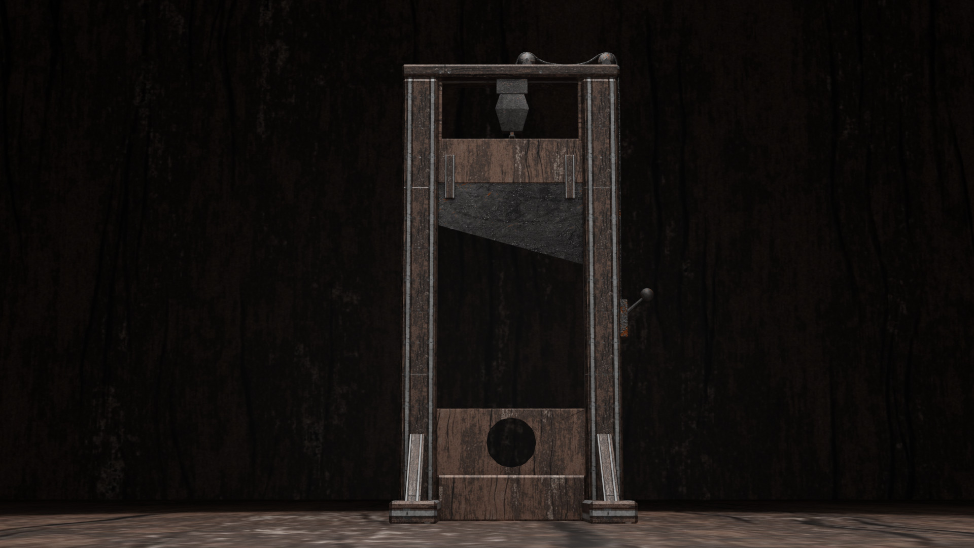 guillotine medieval Free low-poly 3D model_3