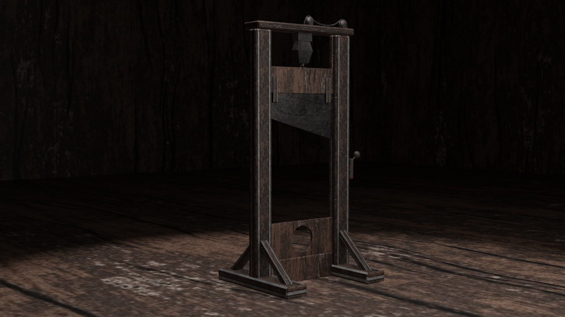 guillotine medieval Free low-poly 3D model_2
