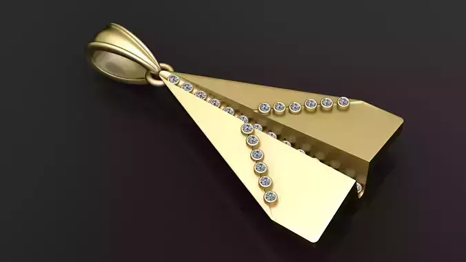 PAPER PLANE PENDANT 3D PRINTABLE MODEL 3D print model