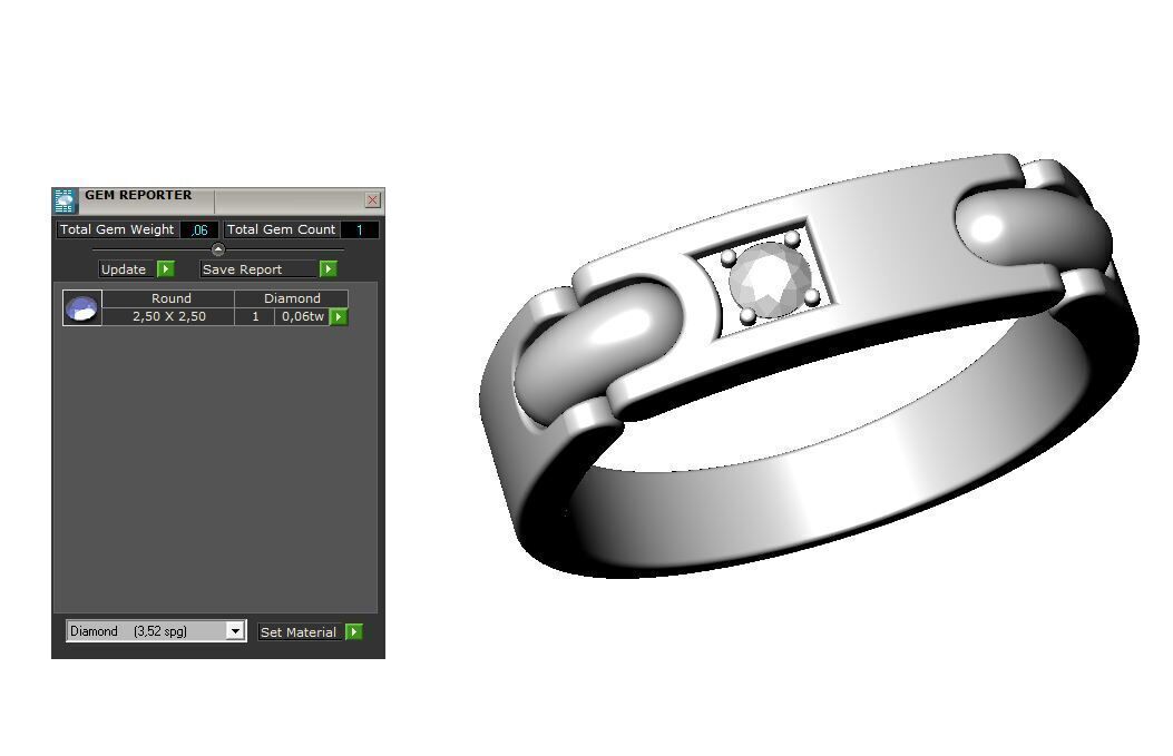 Bracelet style ring 3D print model_2