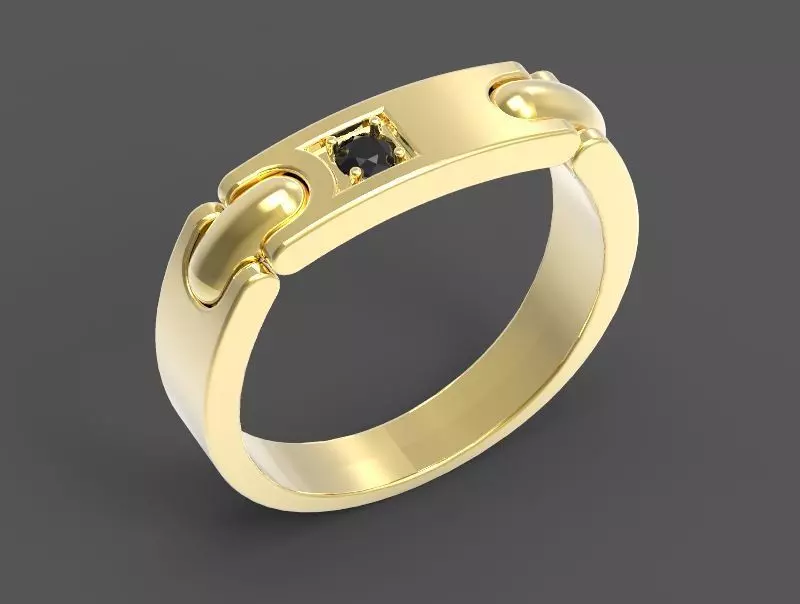 Bracelet style ring 3D print model_0