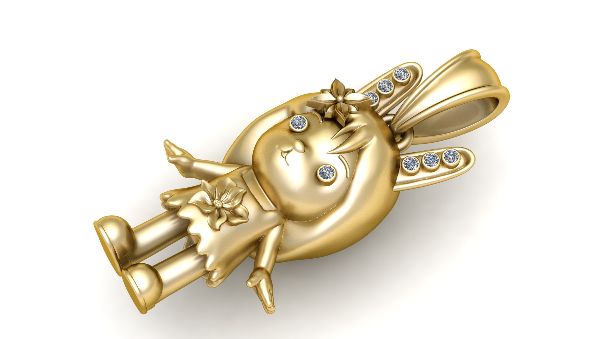 FEMALE RABBIT PENDANT 3D PRINTABLE MODEL 3D print model_3