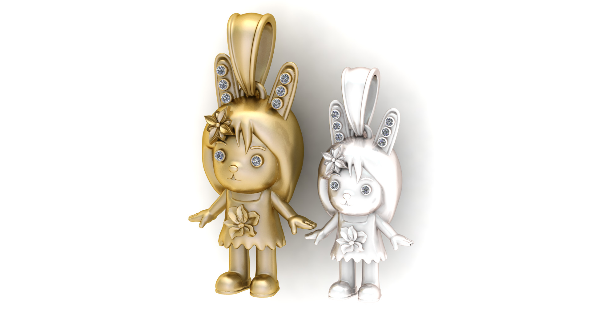 FEMALE RABBIT PENDANT 3D PRINTABLE MODEL 3D print model_1