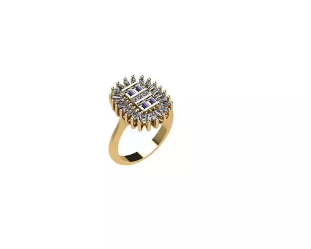 baguette ring gold