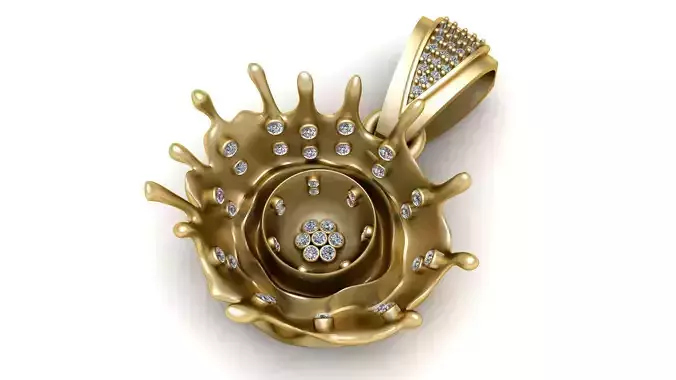 DROP OF WATER PENDANT 3D PRINTABLE MODEL