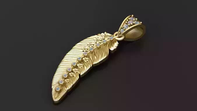 BIRD WING PART PENDANT 3D PRINTABLE MODEL