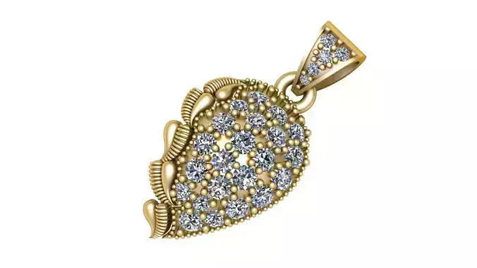 ANGEL WING DIAMOND PENDANT 3D PRINTABLE MODEL