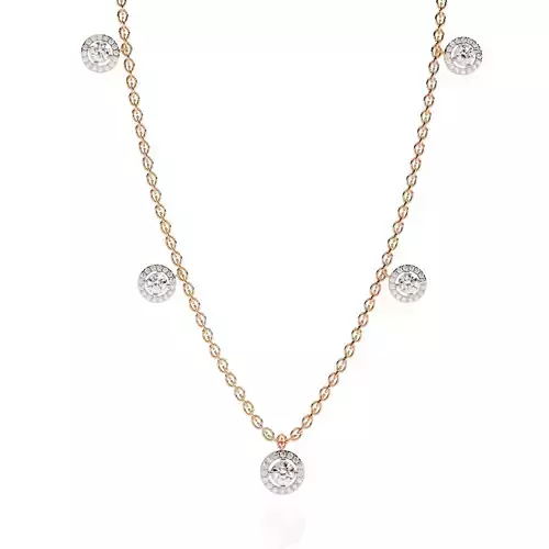 Diamond Necklace 360 animation renders 3dm stl details 3D print model