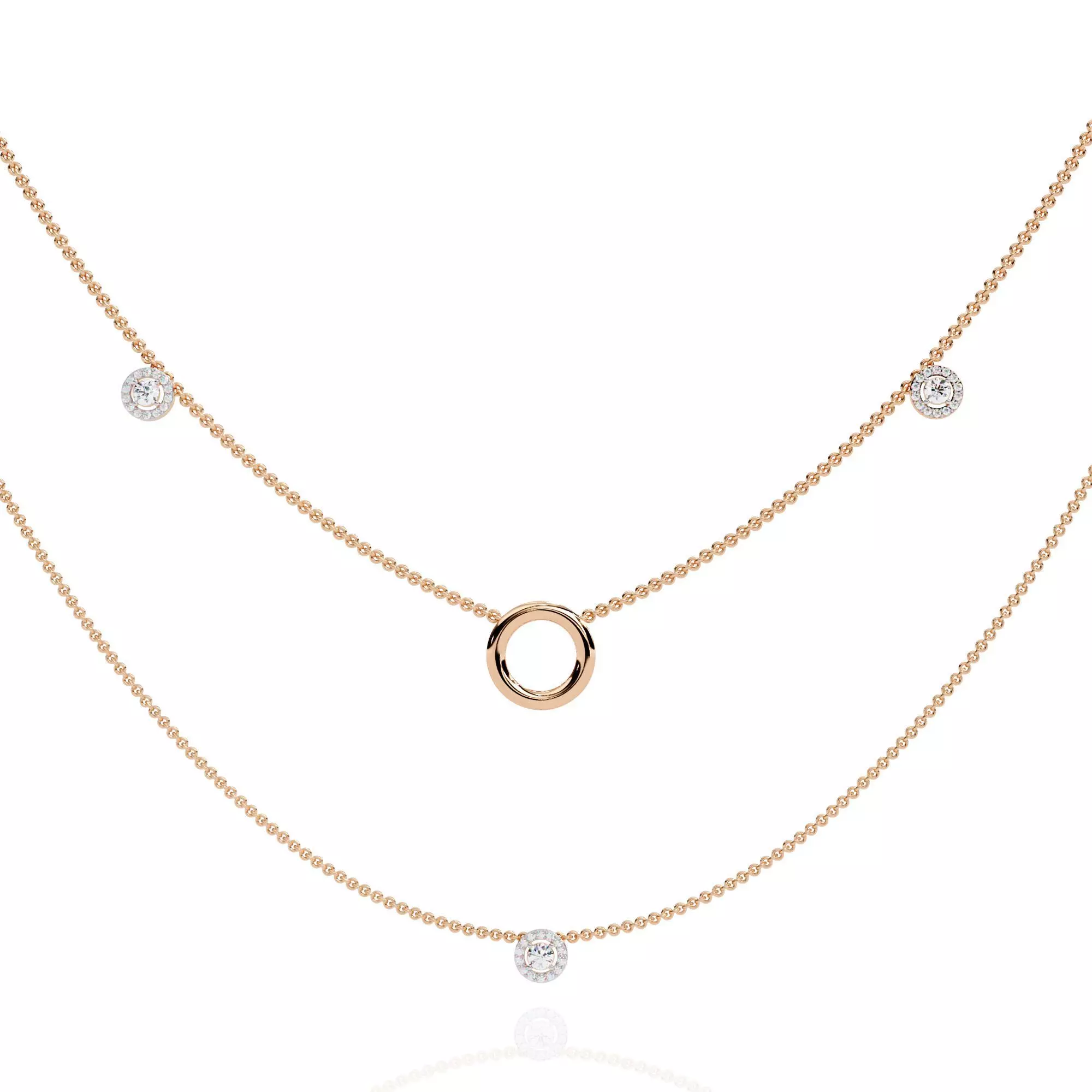 Diamond Necklace 360 animation renders 3dm stl details 3D print model_0