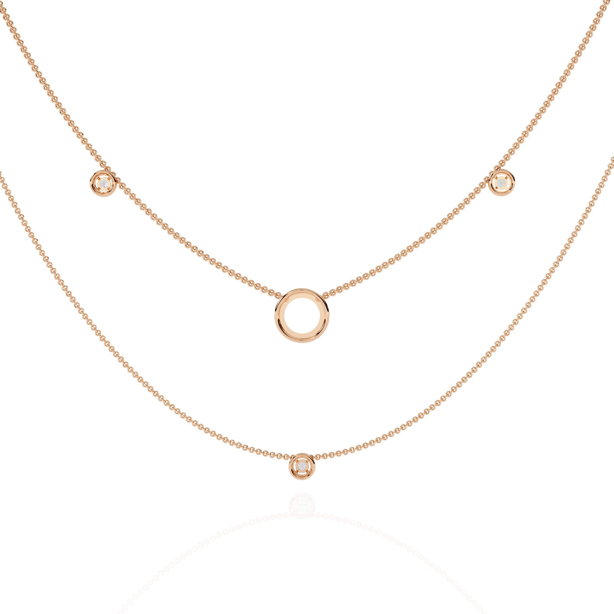 Diamond Necklace 360 animation renders 3dm stl details 3D print model_5