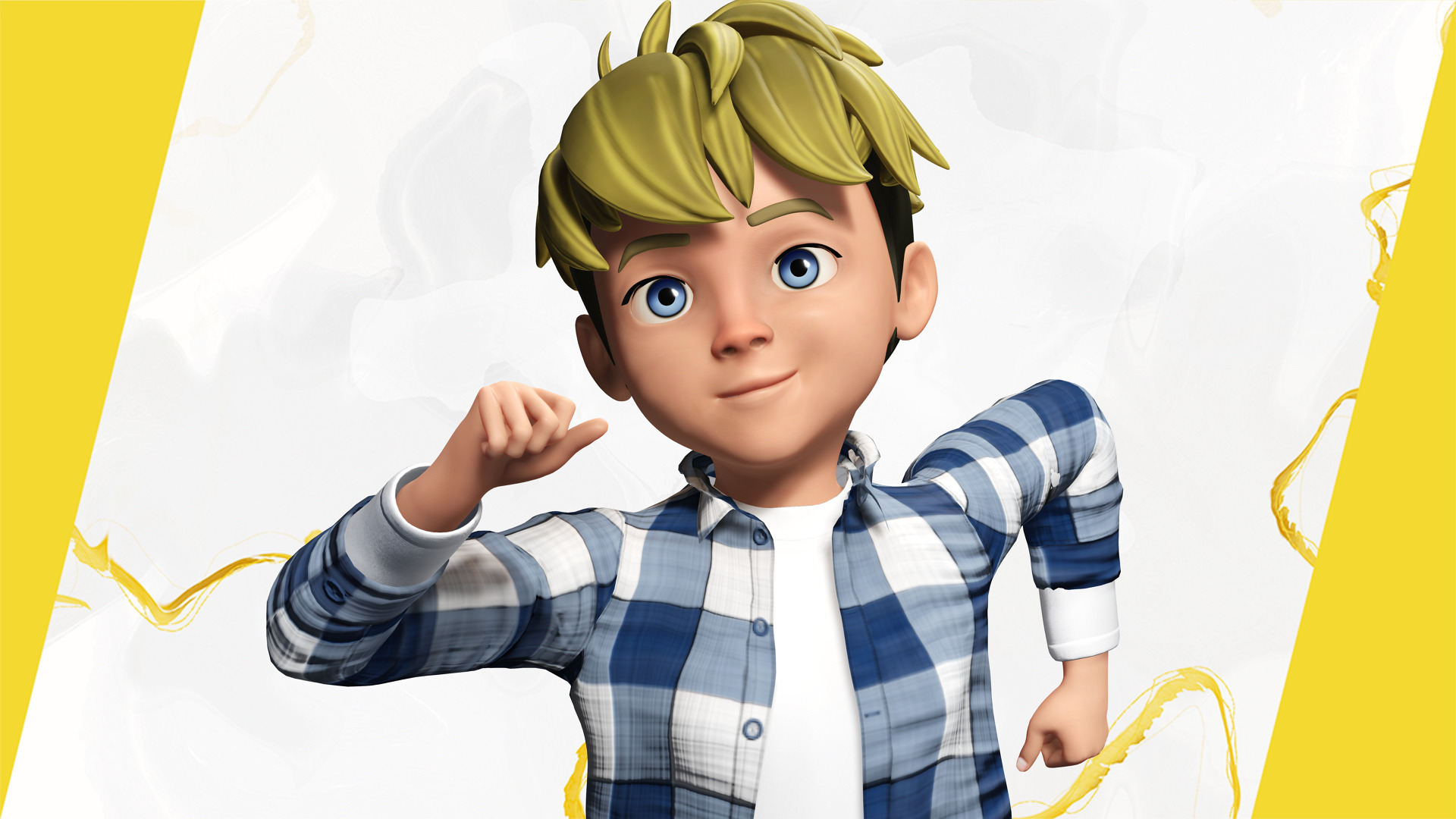 Charming Rigged Stylized 3D Boy Character Game and film Ready Low-poly 3D model_1