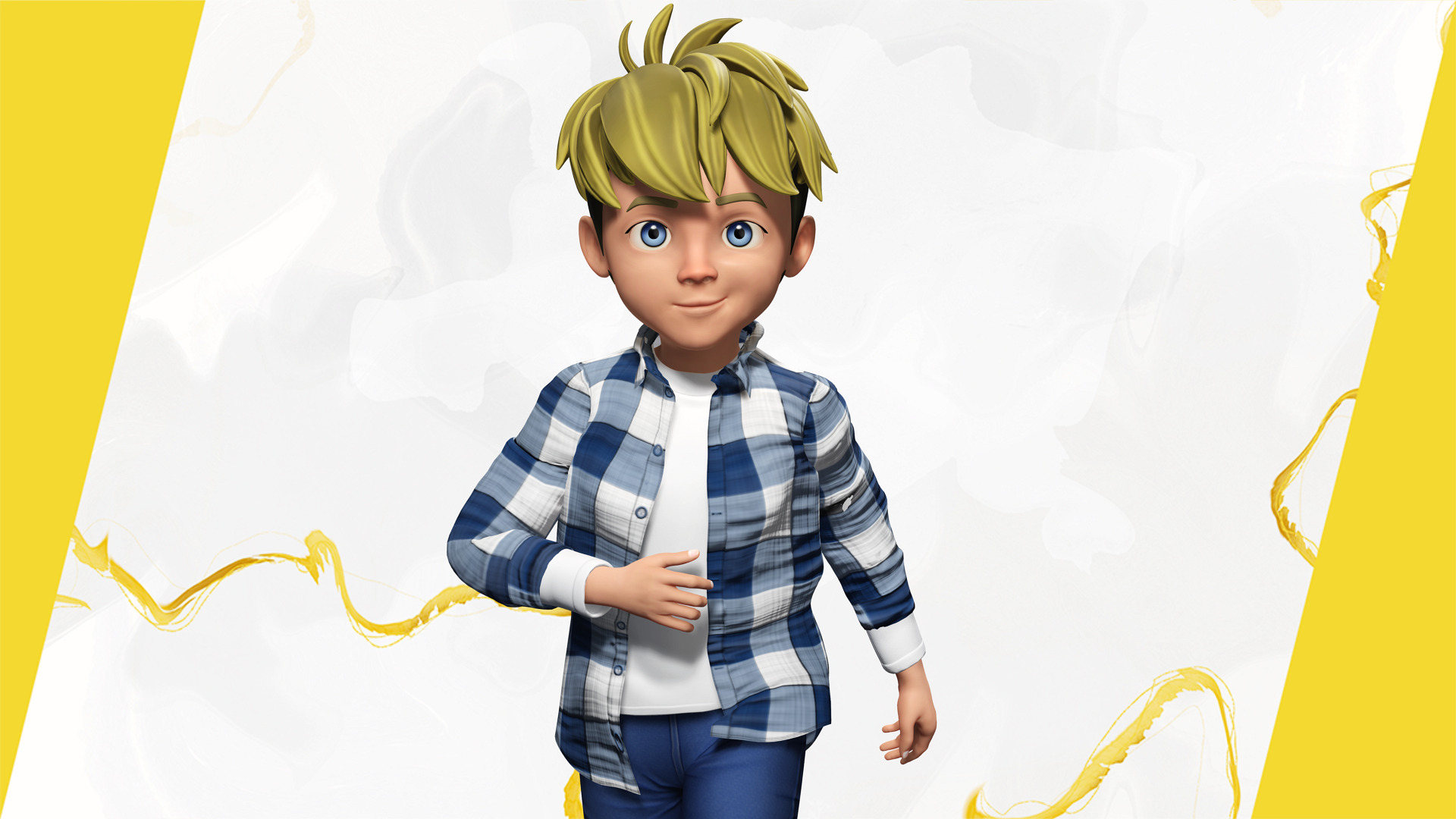 Charming Rigged Stylized 3D Boy Character Game and film Ready Low-poly 3D model_7