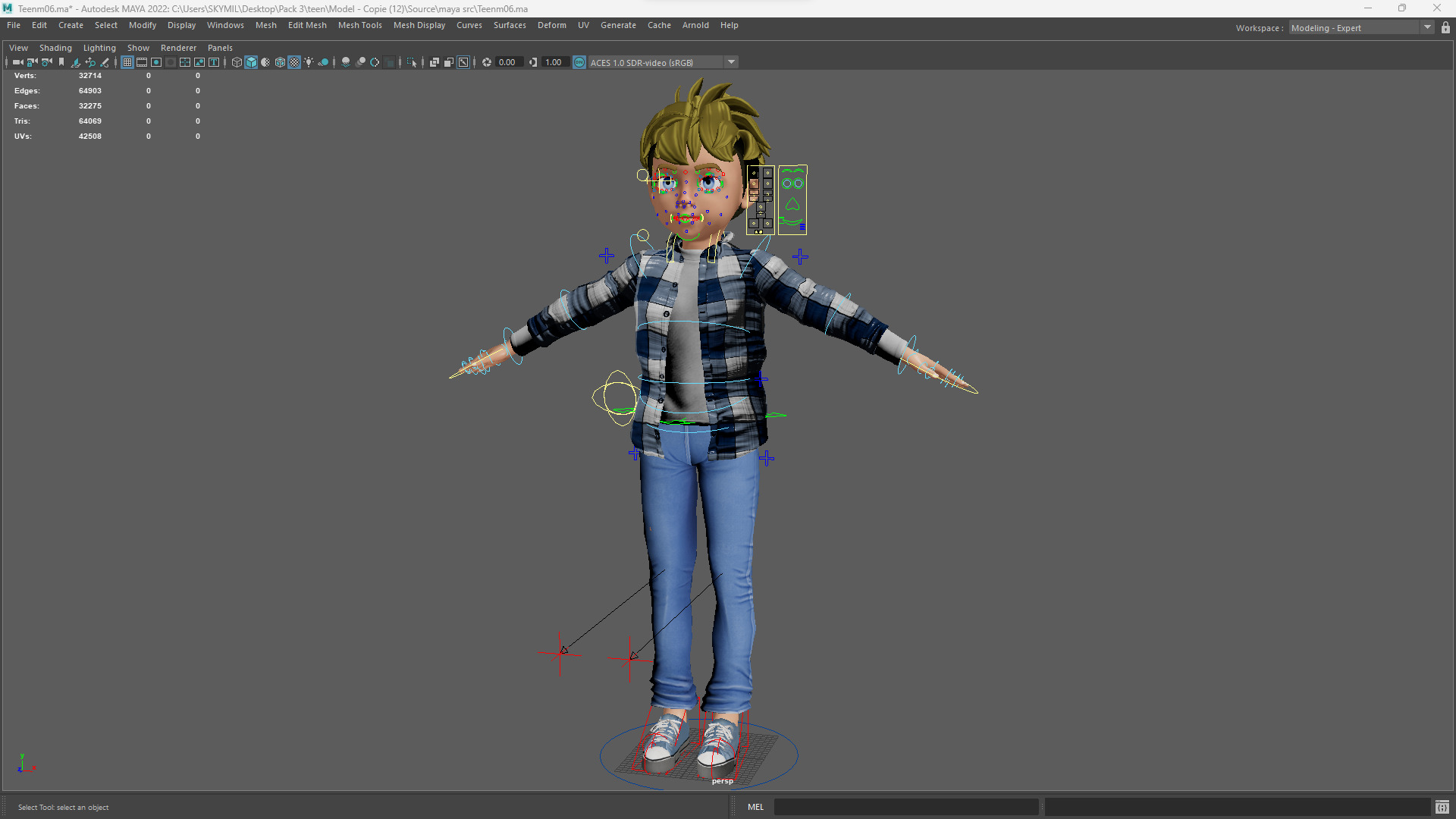 Charming Rigged Stylized 3D Boy Character Game and film Ready Low-poly 3D model_20