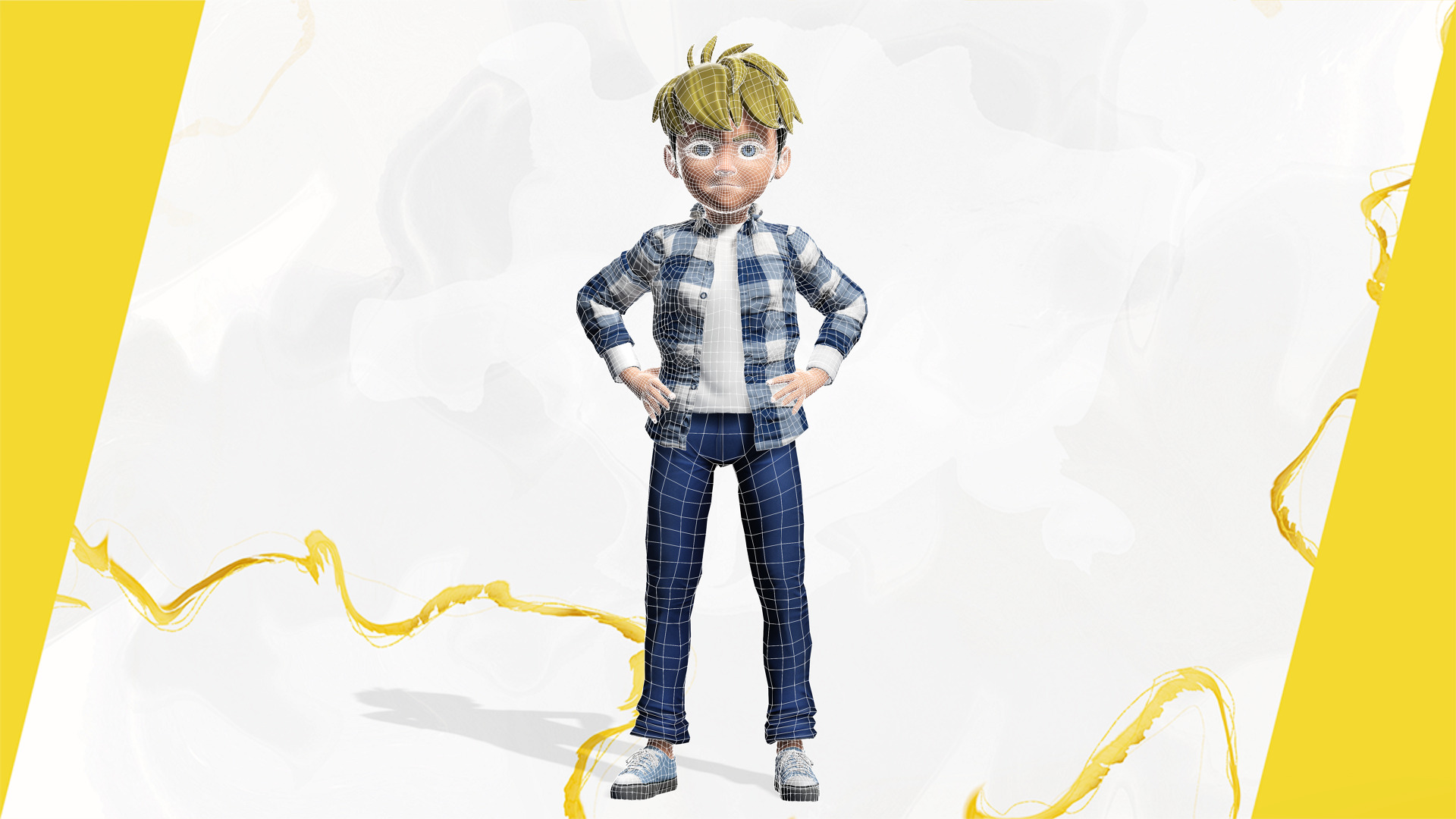 Charming Rigged Stylized 3D Boy Character Game and film Ready Low-poly 3D model_13