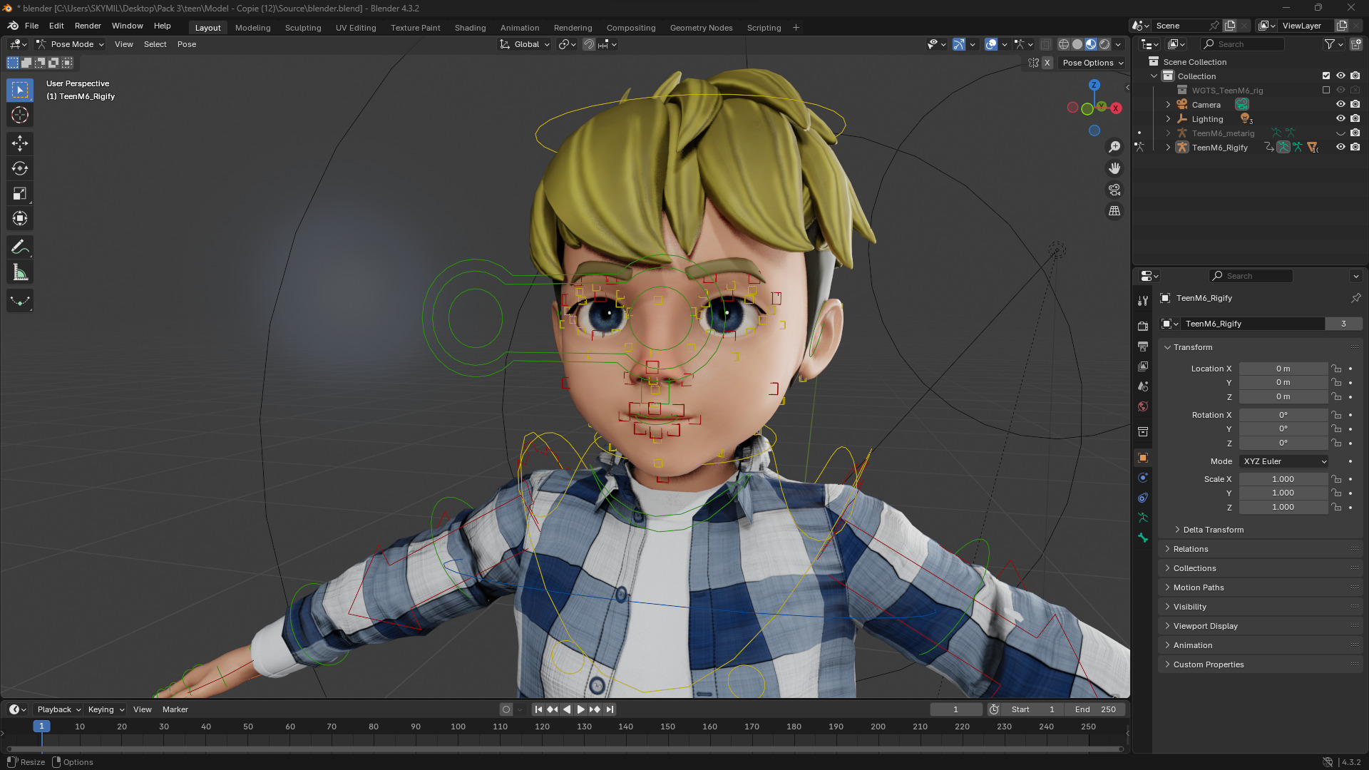 Charming Rigged Stylized 3D Boy Character Game and film Ready Low-poly 3D model_17