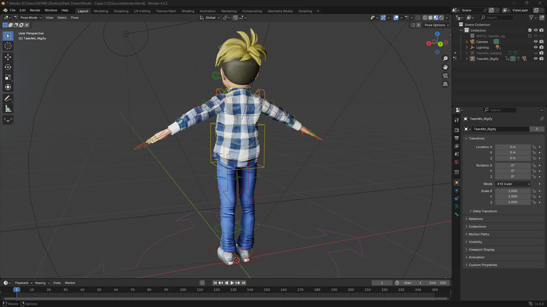 Charming Rigged Stylized 3D Boy Character Game and film Ready Low-poly 3D model_18