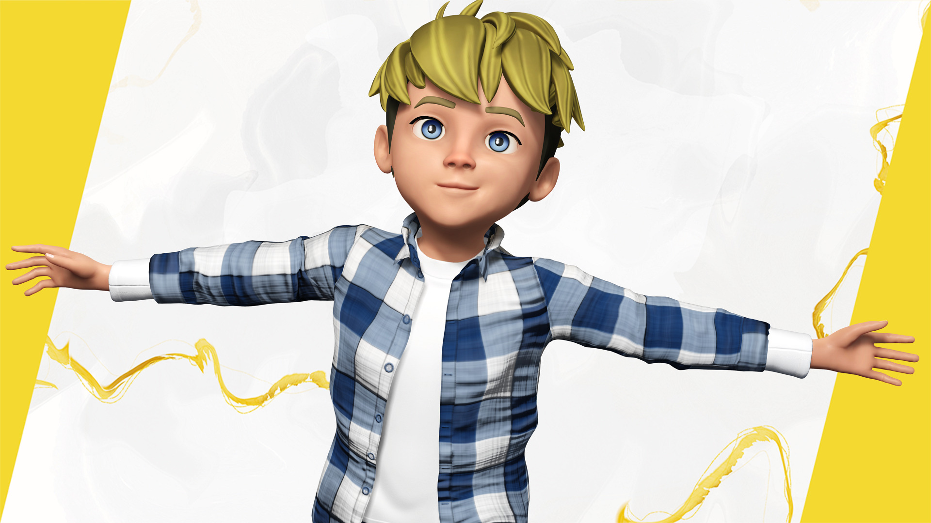 Charming Rigged Stylized 3D Boy Character Game and film Ready Low-poly 3D model_12