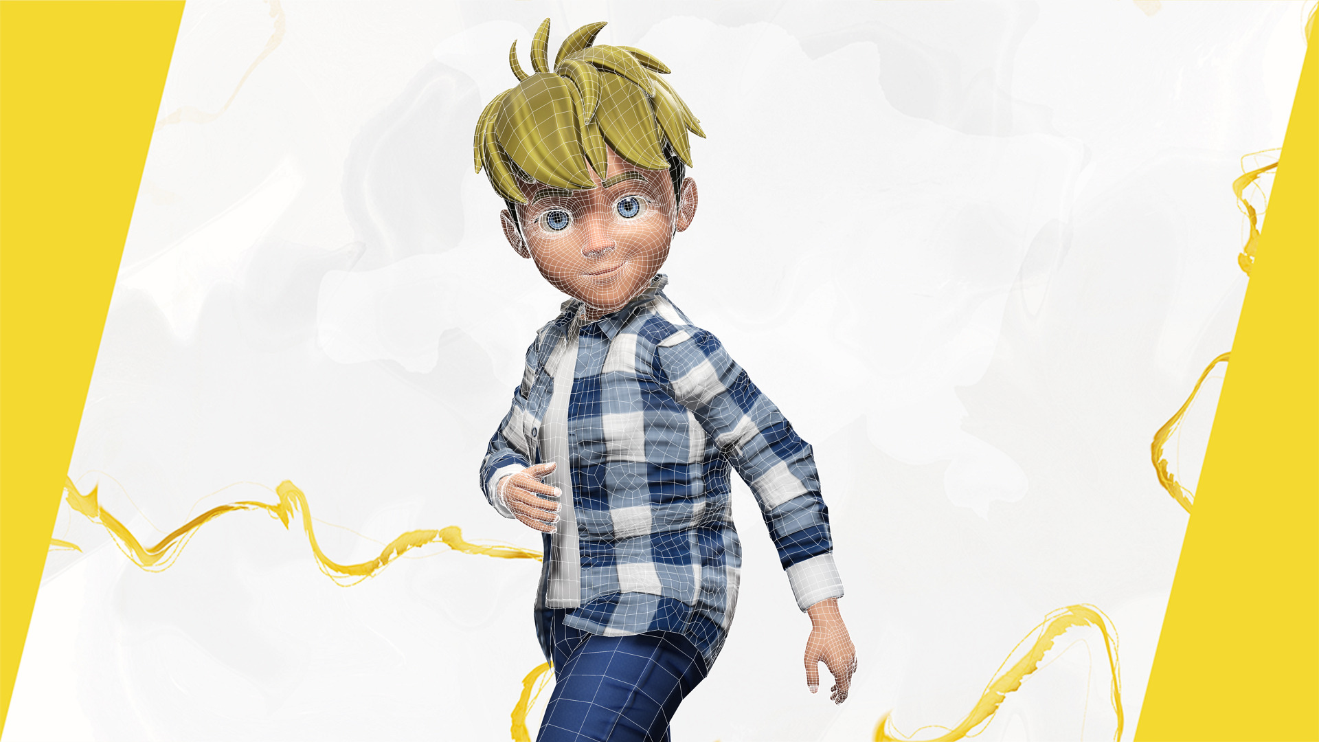 Charming Rigged Stylized 3D Boy Character Game and film Ready Low-poly 3D model_14