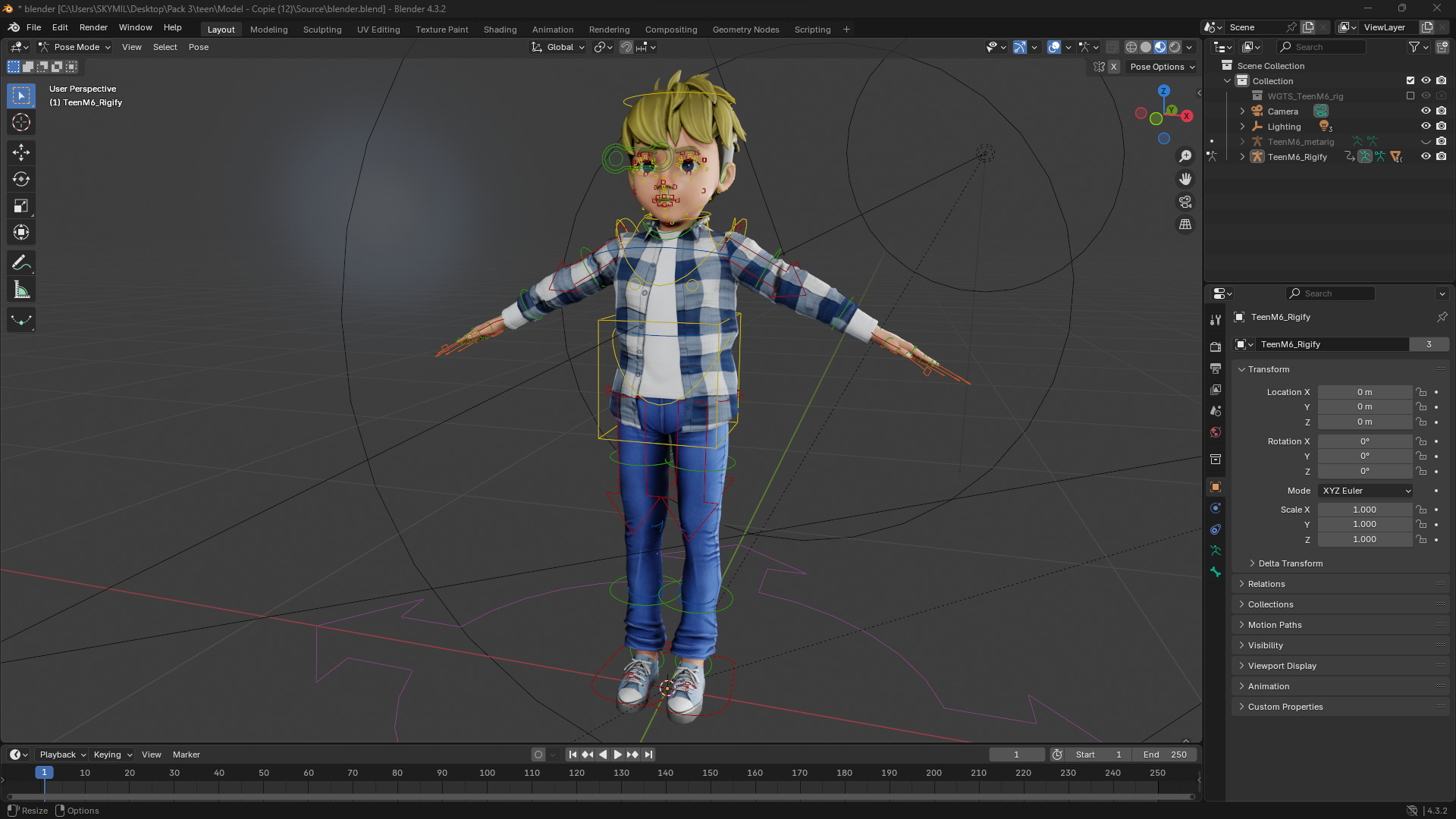 Charming Rigged Stylized 3D Boy Character Game and film Ready Low-poly 3D model_16