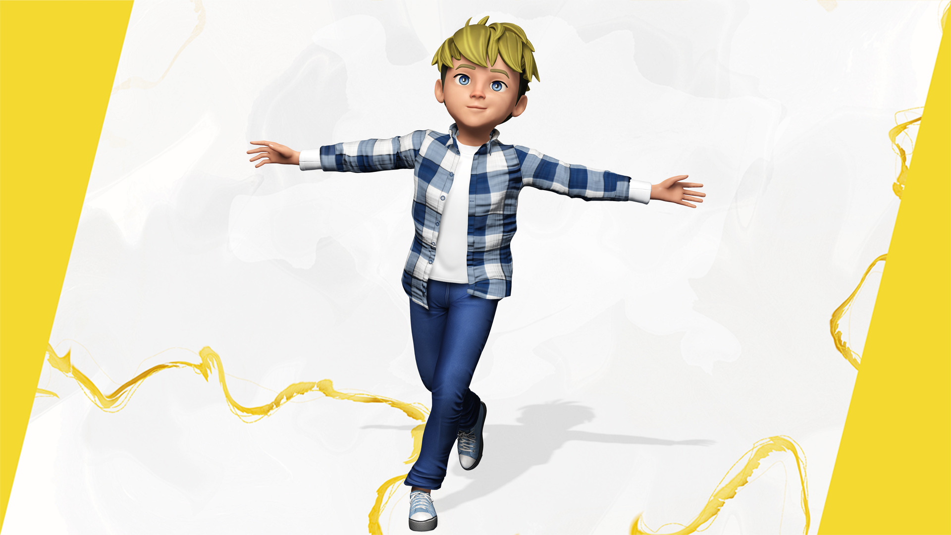 Charming Rigged Stylized 3D Boy Character Game and film Ready Low-poly 3D model_10