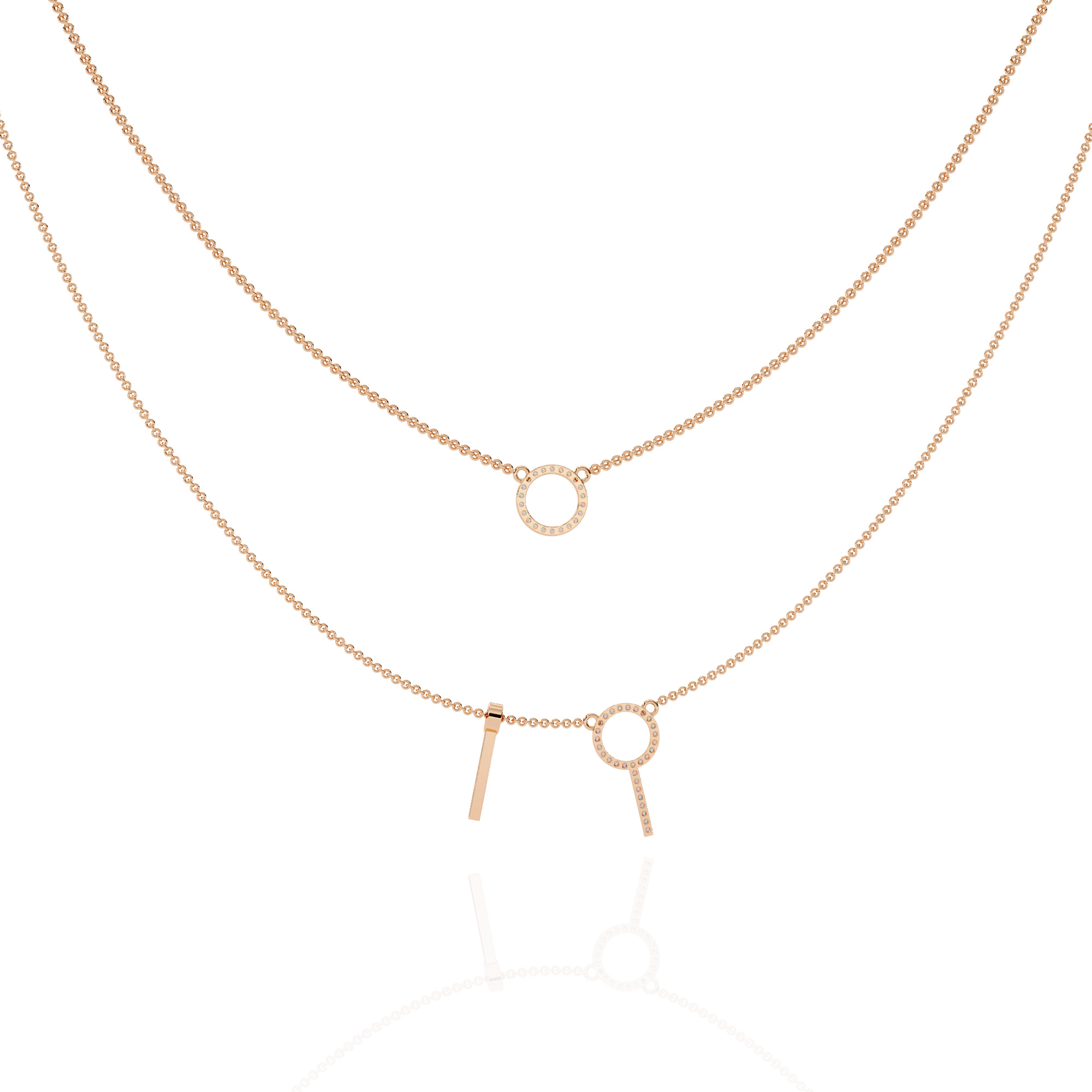 Diamond Necklace 360 animation renders 3dm stl details 3D print model_5