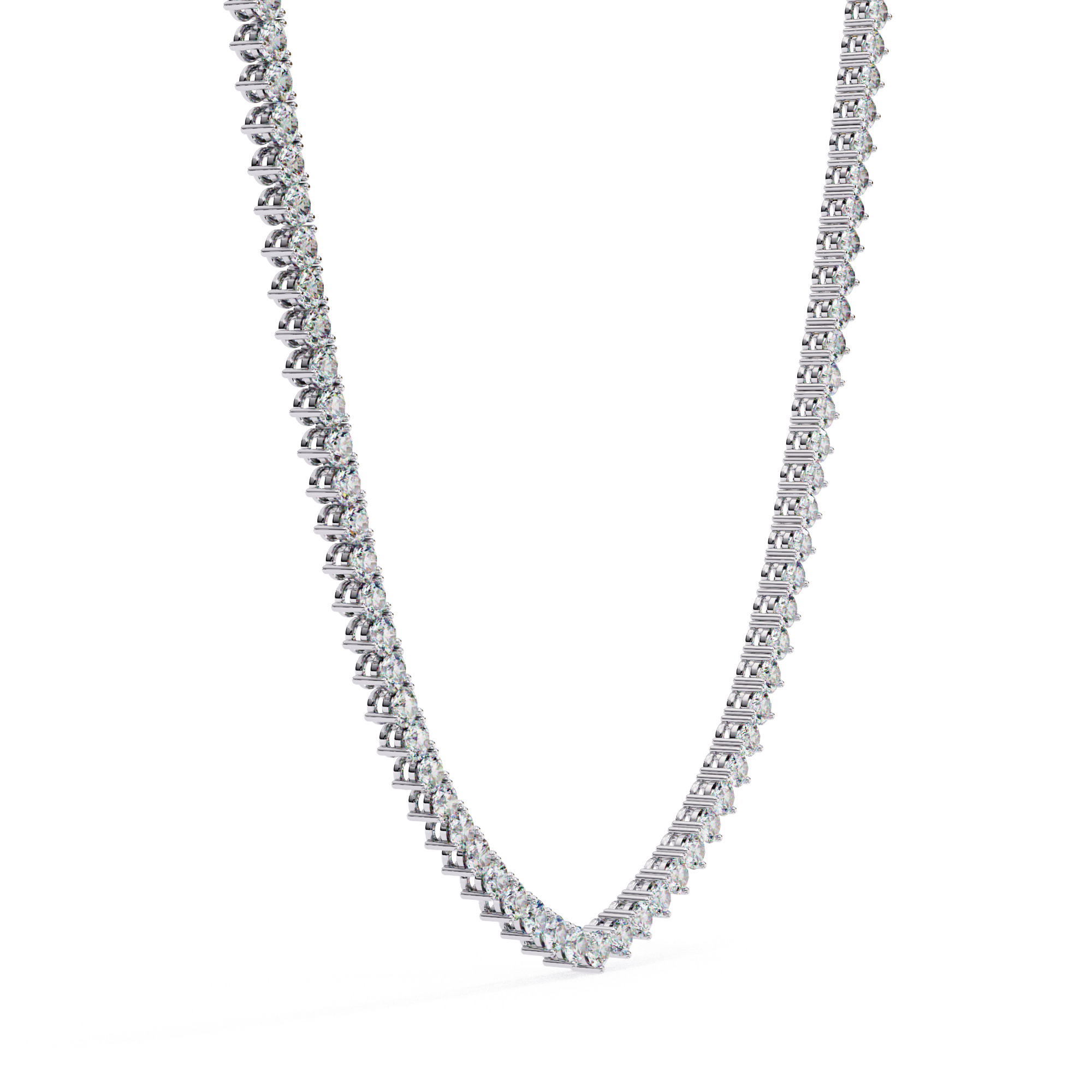 Diamond Necklace 360 animation renders 3dm stl details 3D print model_8