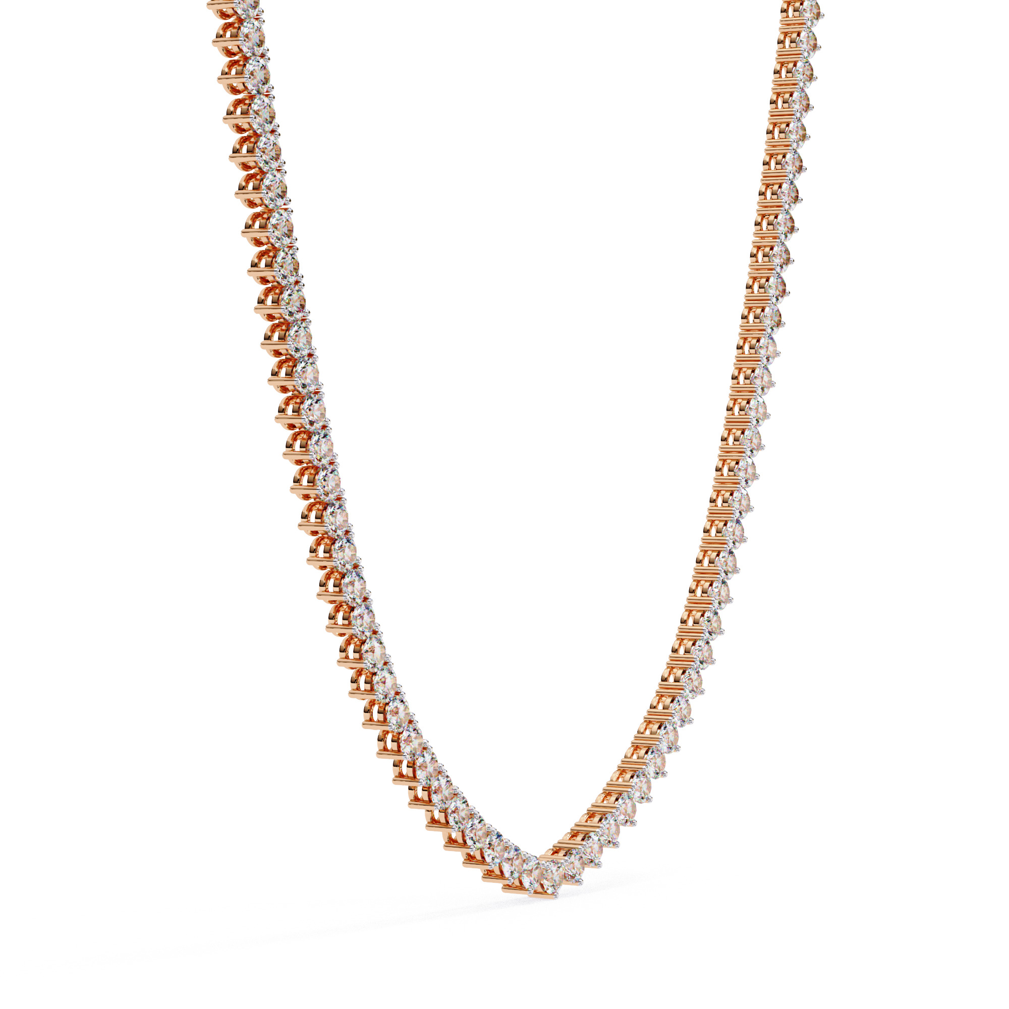 Diamond Necklace 360 animation renders 3dm stl details 3D print model_7