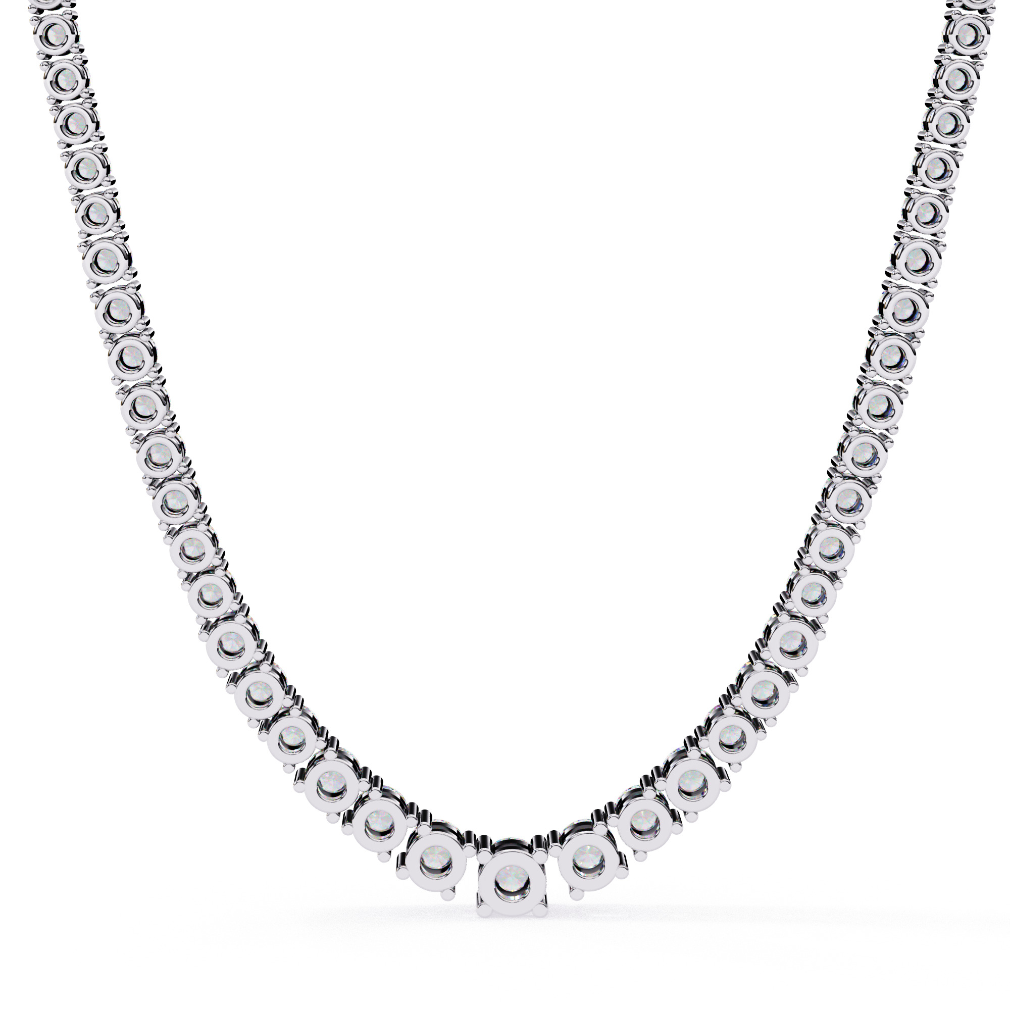 Diamond Necklace 360 animation renders 3dm stl details 3D print model_4