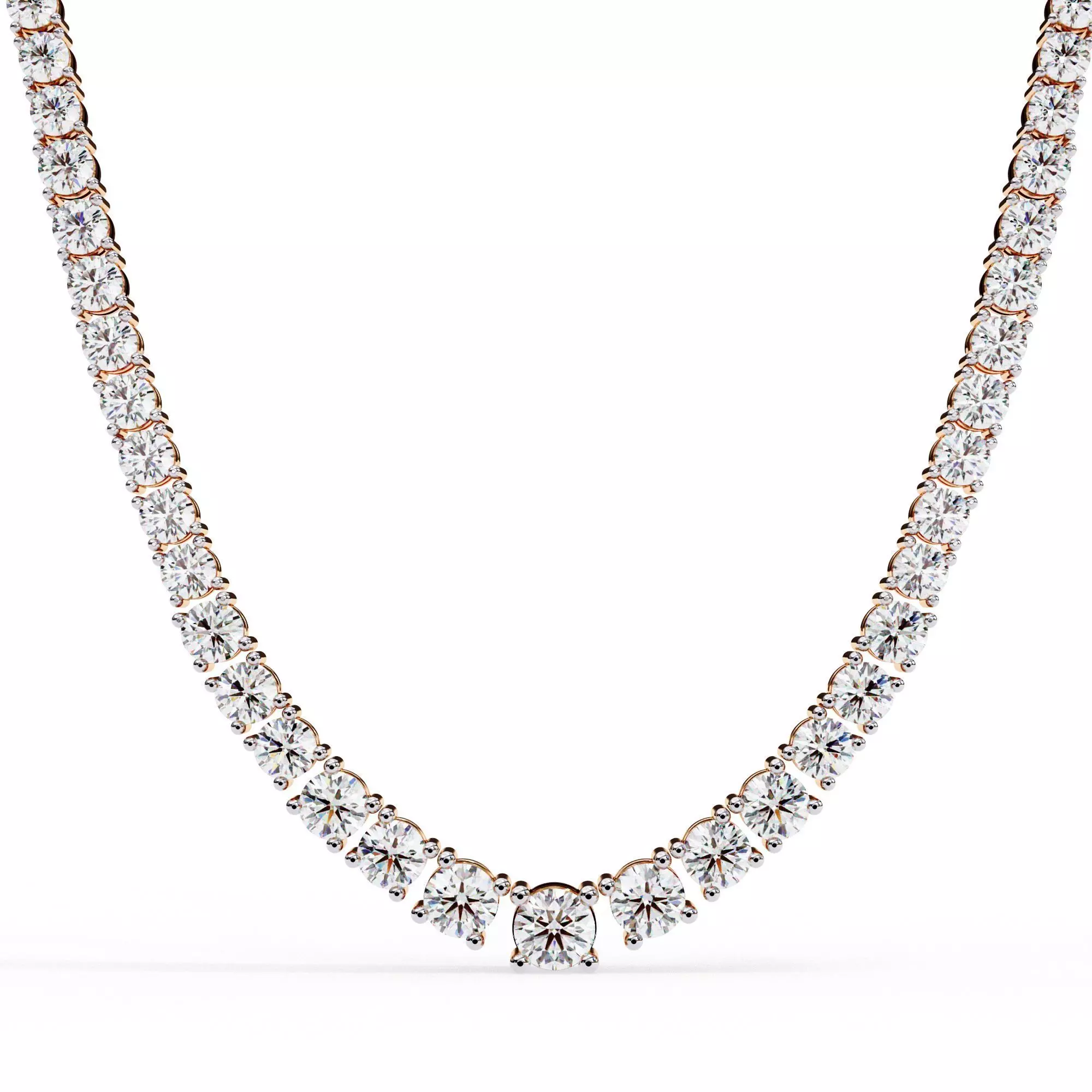 Diamond Necklace 360 animation renders 3dm stl details 3D print model_0