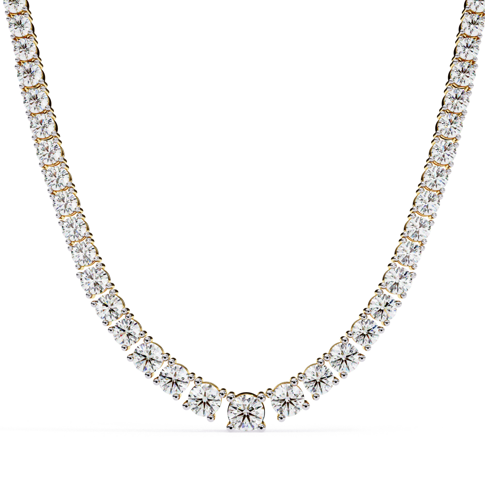Diamond Necklace 360 animation renders 3dm stl details 3D print model_11