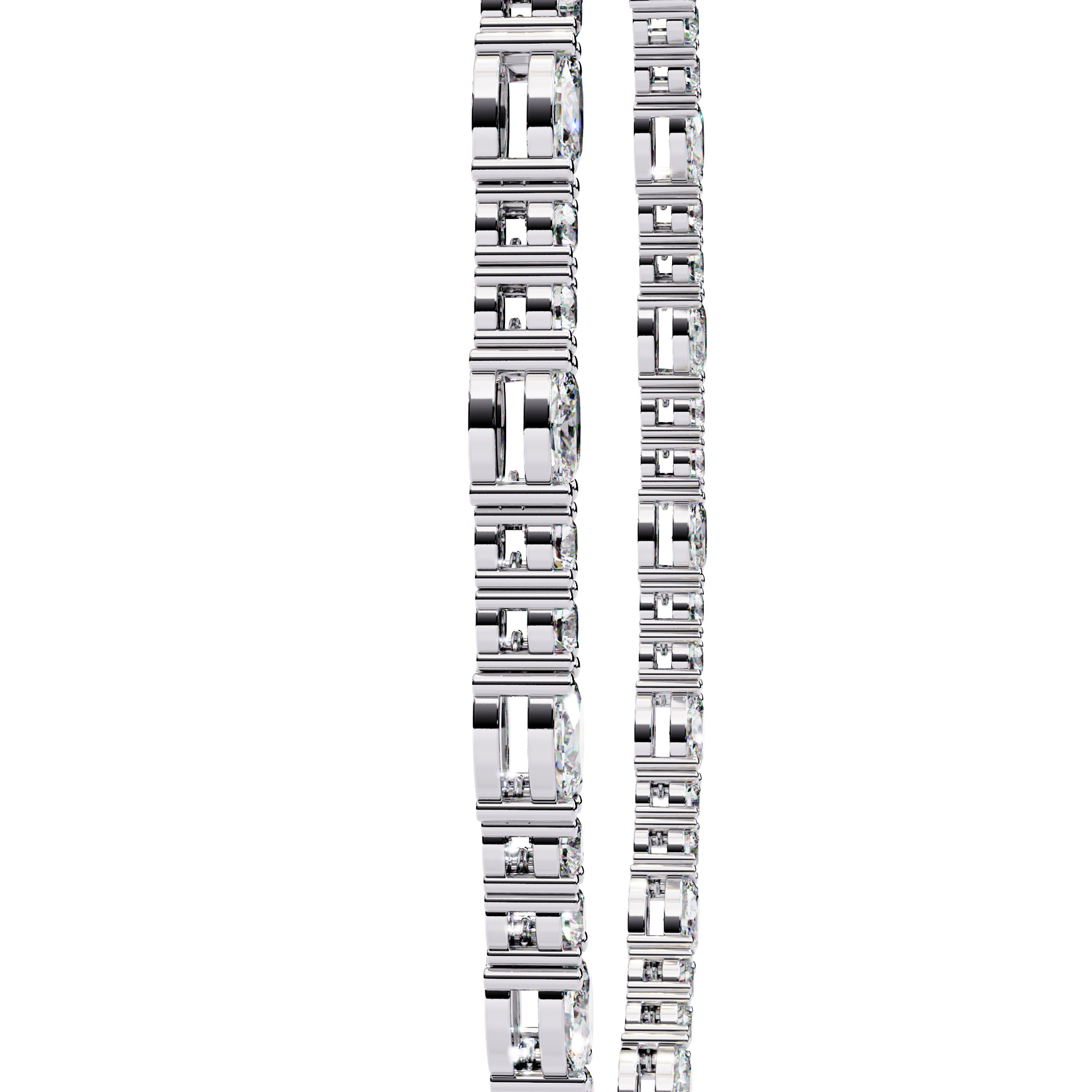 Diamond Necklace 360 animation renders 3dm stl details 3D print model_10