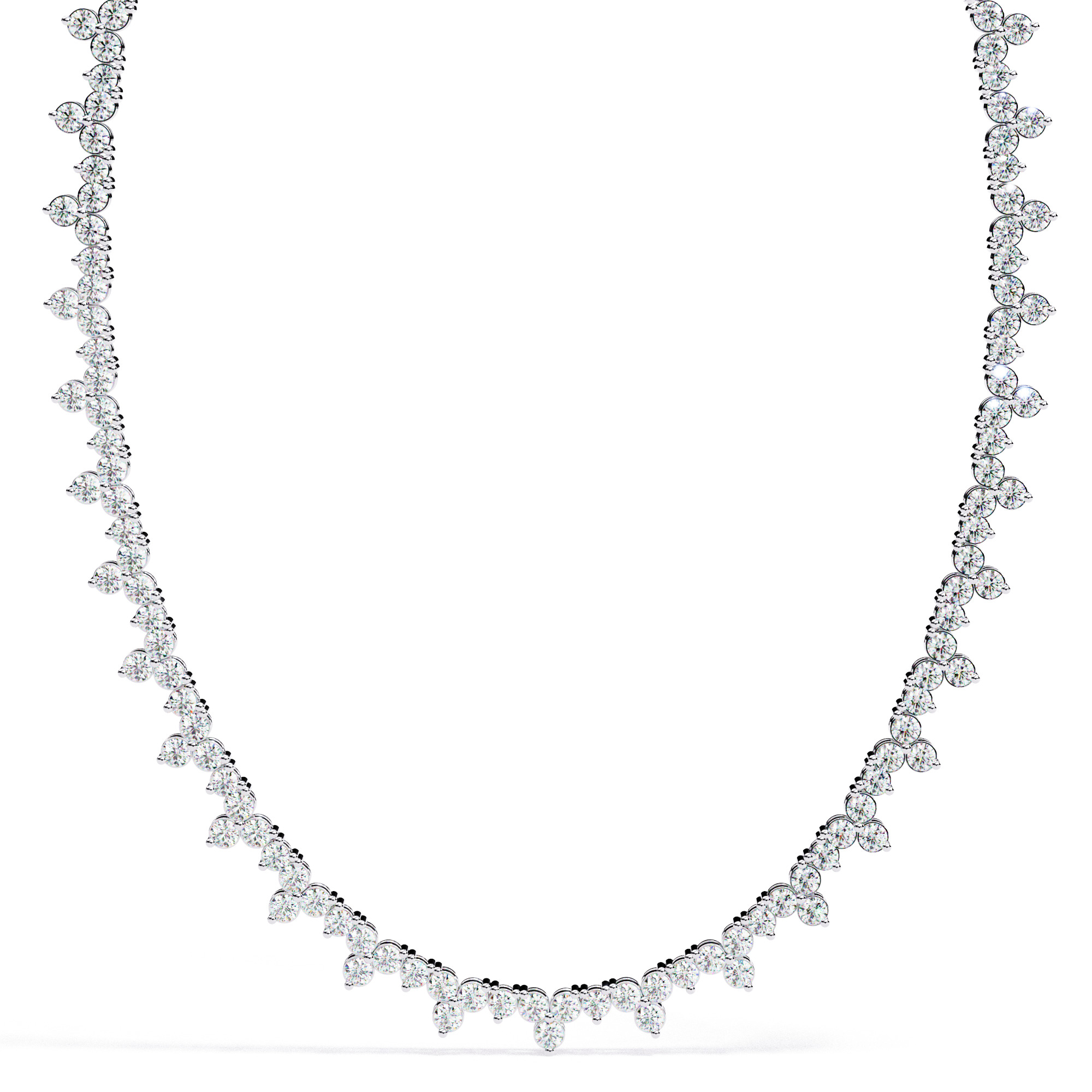 Diamond Necklace 360 animation renders 3dm stl details 3D print model_13