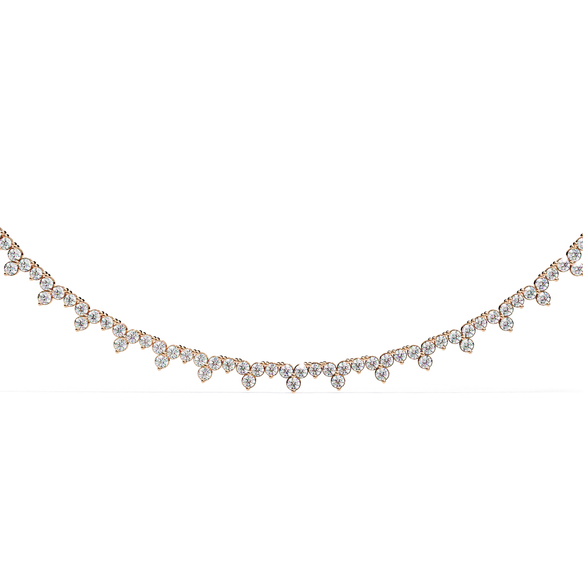 Diamond Necklace 360 animation renders 3dm stl details 3D print model_4