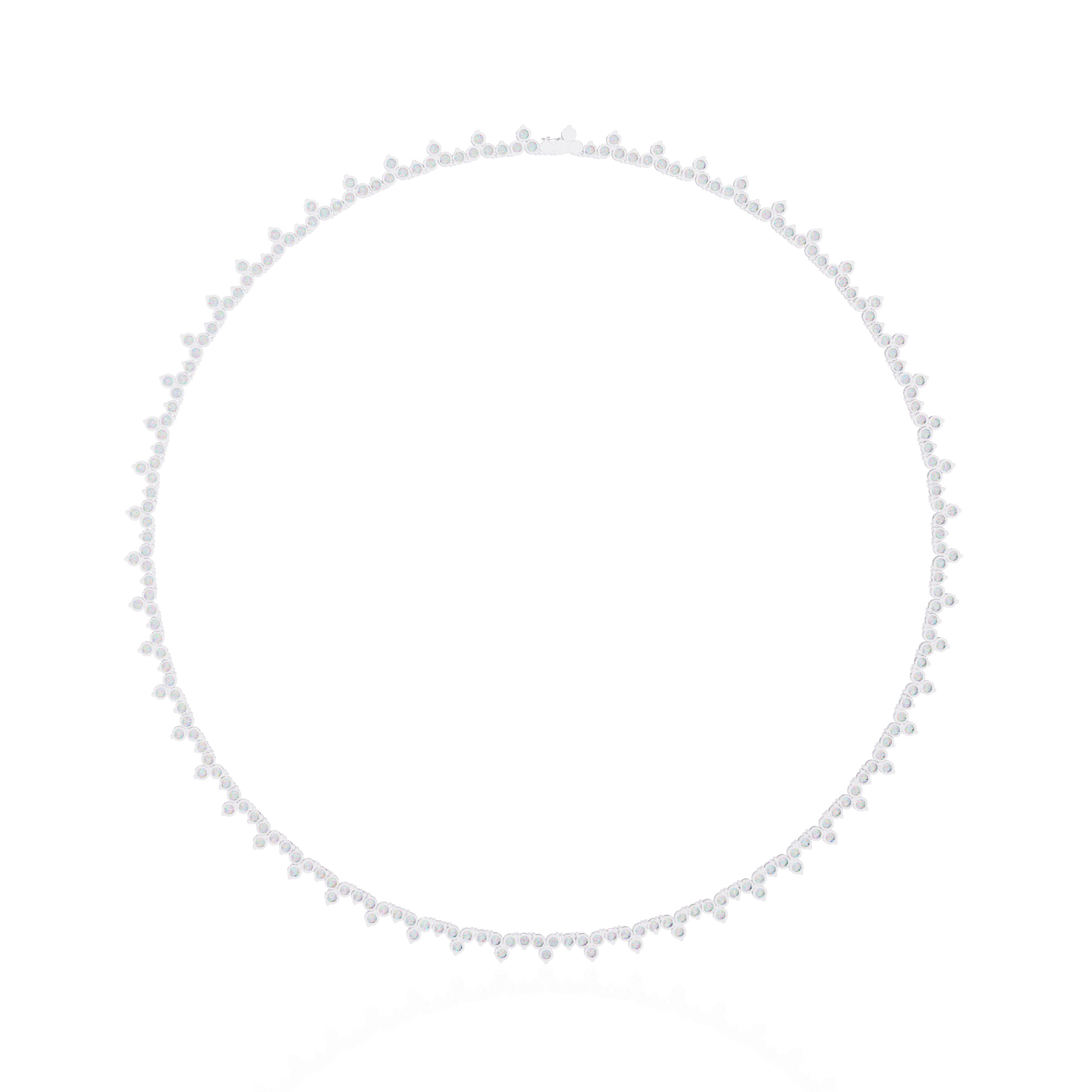 Diamond Necklace 360 animation renders 3dm stl details 3D print model_7