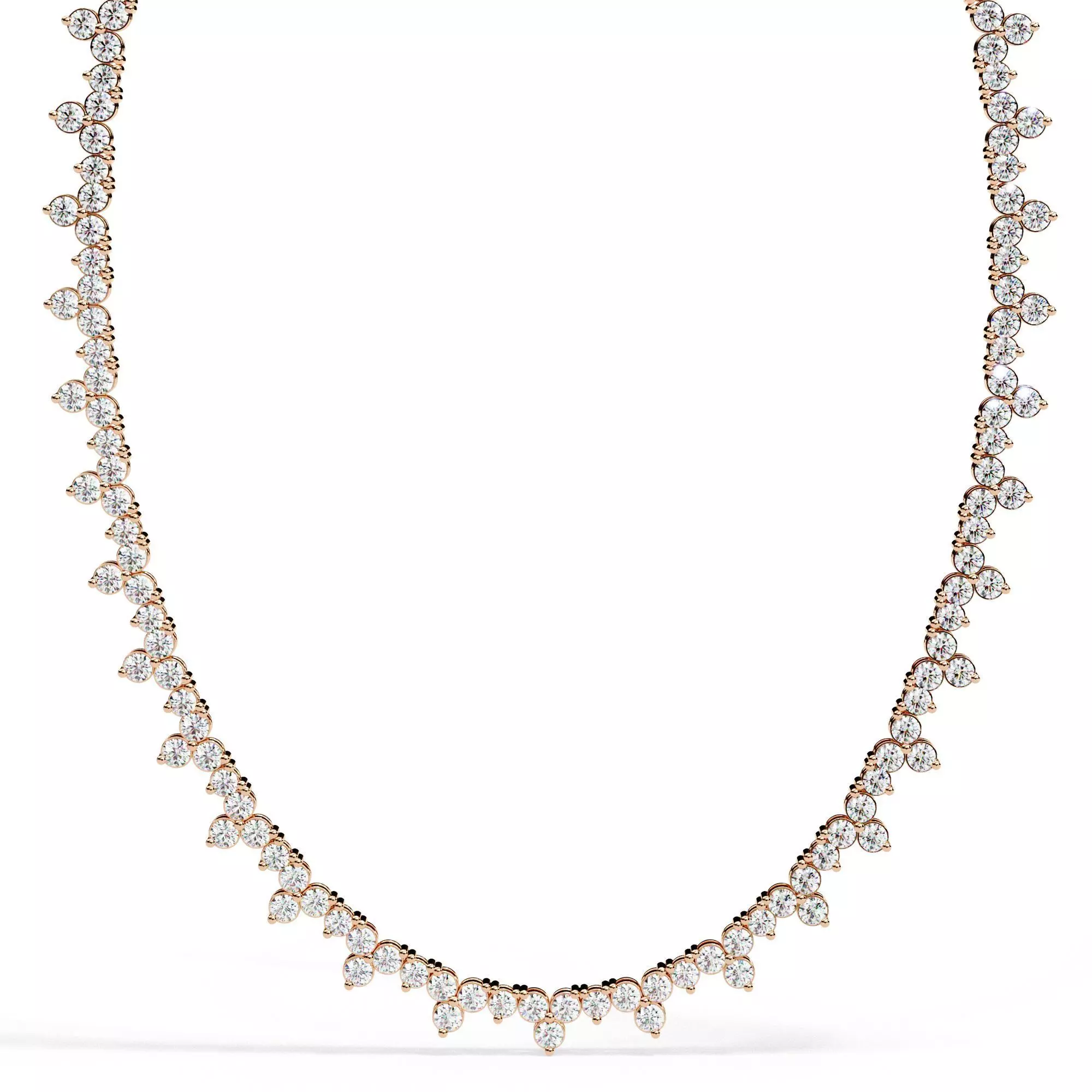 Diamond Necklace 360 animation renders 3dm stl details 3D print model_0